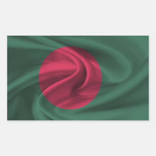 Flagge Bangladesch Rechteckiger Aufkleber (Vorderseite)