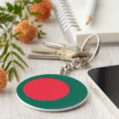 Flagge Bangladesch Schlüsselanhänger (Seite)