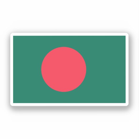 Flagge Bangladeschs Aufkleber (Vorderseite)