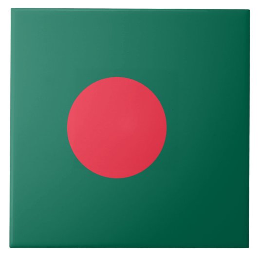 Flagge Bangladeschs (Bangladesch) Fliese (Vorderseite)