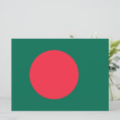 Flagge Bangladeschs (Bangladesch) Karte (Stehend Vorderseite)