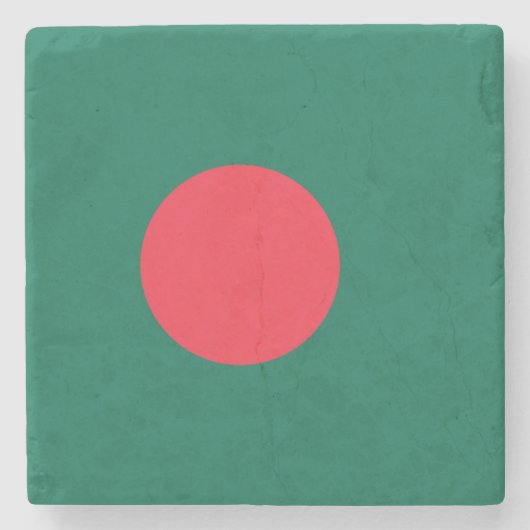 Flagge Bangladeschs (Bangladesch) Steinuntersetzer (Vorderseite)