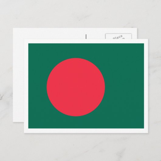 Flagge Bangladeschs, Flagge Bangladeschs Postkarte (Vorne/Hinten)