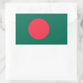 Flagge Bangladeschs, Flagge Bangladeschs Rechteckiger Aufkleber (Tasche)