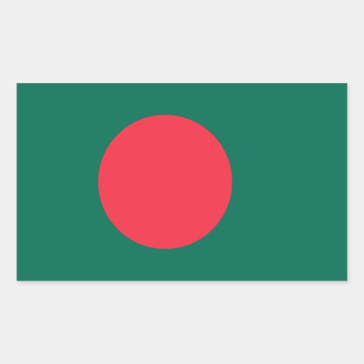 Flagge Bangladeschs, Flagge Bangladeschs Rechteckiger Aufkleber (Vorderseite)