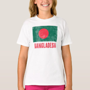 Flagge Bangladeschs im "Grunge"-Stil. T-Shirt