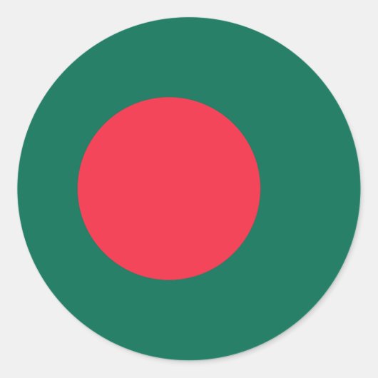 Flagge Bangladeschs Runder Aufkleber (Vorderseite)