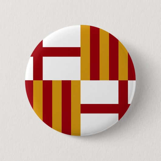 Flagge Barcelonas (Spanien) Button (Vorderseite)