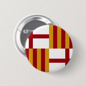 Flagge Barcelonas (Spanien) Button (Vorne & Hinten)