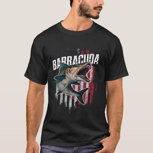 Flagge Barracuda USA T-Shirt (Vorderseite)