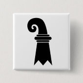 Flagge Basels, die Schweiz Button (Vorderseite)