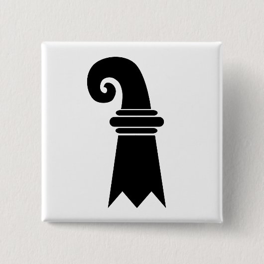 Flagge Basels, die Schweiz Button (Vorderseite)