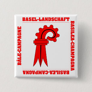 Flagge Basels Landschaft die Schweiz Button