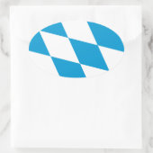Flagge Bayerns, DEUTSCHLAND Ovaler Aufkleber (Tasche)