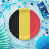 Flagge Belgien Tricolore Pappteller (Party)