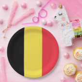 Flagge Belgien Tricolore Pappteller (Party)