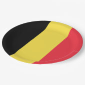 Flagge Belgien Tricolore Pappteller (Schrägansicht)