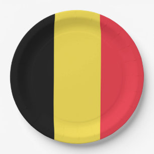Flagge Belgien Tricolore Pappteller