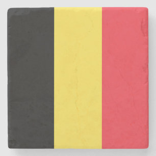 Flagge Belgien Tricolore Steinuntersetzer