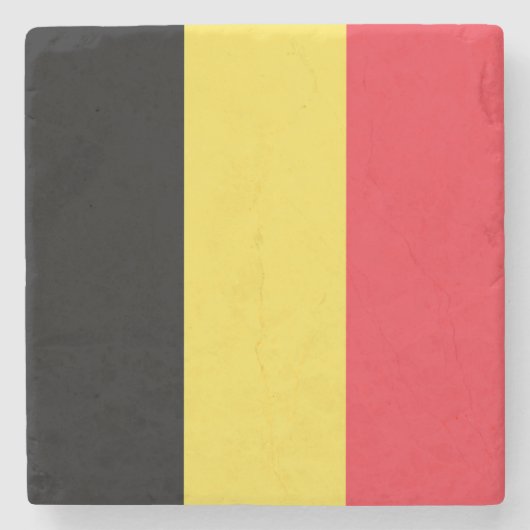 Flagge Belgien Tricolore Steinuntersetzer (Vorderseite)