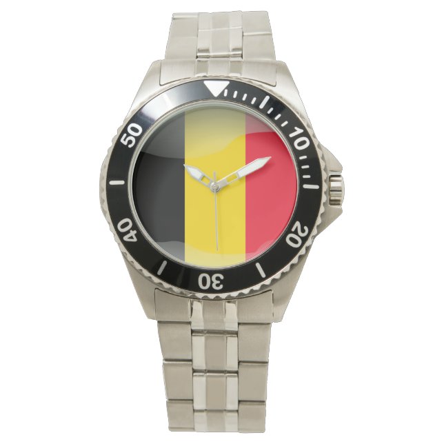 Flagge Belgiens Armbanduhr (Vorderseite)