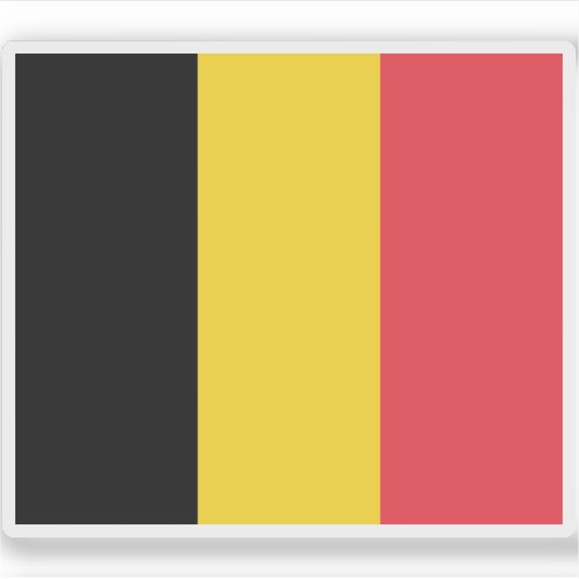 Flagge Belgiens Aufkleber (Vorderseite)
