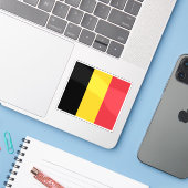 Flagge Belgiens Aufkleber (Laptop mit iPhone)