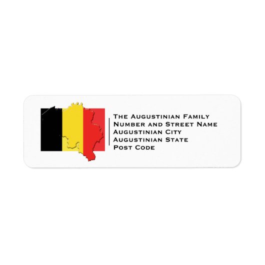Flagge BELGIENS | Belgische Karte Kontur (Vorne)
