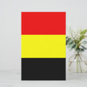 Flagge Belgiens Briefpapier (Stehend Vorderseite)