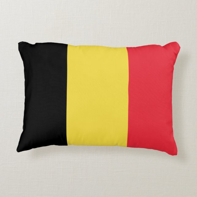 Flagge Belgiens Dekokissen (Rückseite)