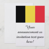 Flagge Belgiens Einladung (Vorne/Hinten)
