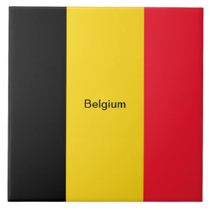 Flagge Belgiens Fliese