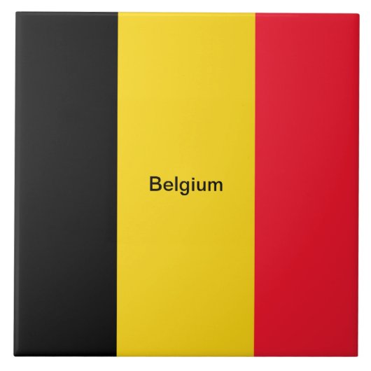 Flagge Belgiens Fliese (Vorderseite)