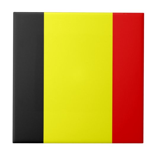 Flagge Belgiens Fliese (Vorderseite)