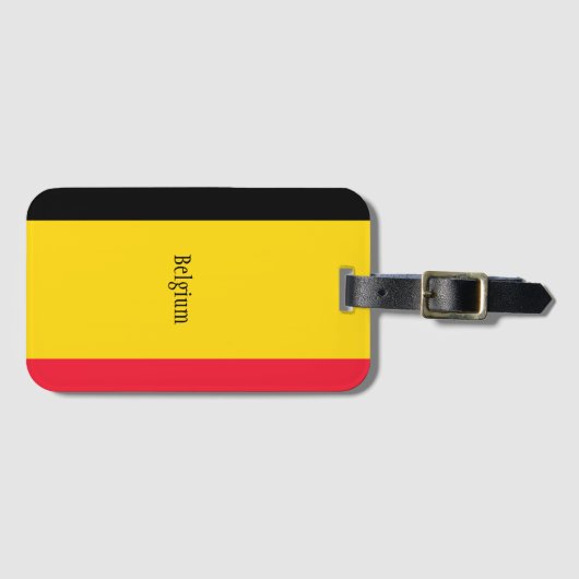Flagge Belgiens Gepäckanhänger (Vorderseite (Horizontal))