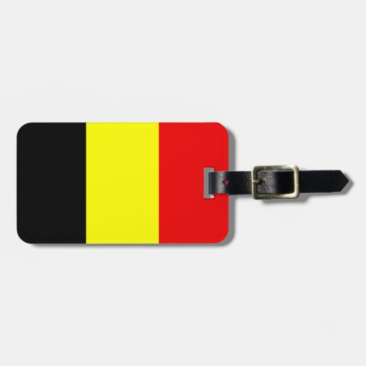 Flagge Belgiens Gepäckanhänger (Vorderseite horizontal)