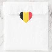 Flagge Belgiens Herz-Aufkleber (Tasche)