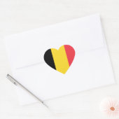Flagge Belgiens Herz-Aufkleber (Umschlag)