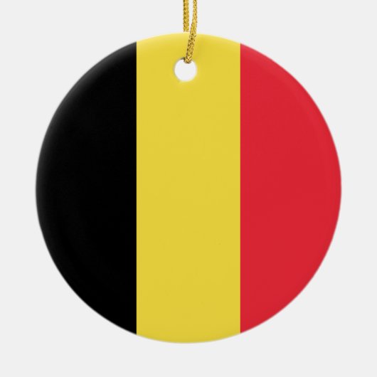 Flagge Belgiens Keramik Ornament (Vorne)
