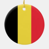 Flagge Belgiens Keramik Ornament (Hinten)