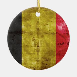 Flagge Belgiens Keramikornament