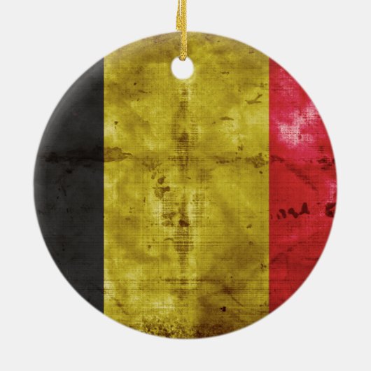 Flagge Belgiens Keramikornament (Hinten)