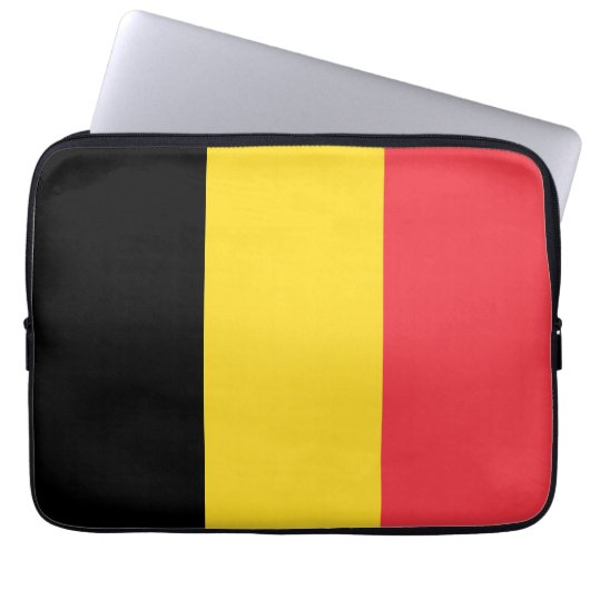 Flagge Belgiens Laptopschutzhülle (Vorderseite)