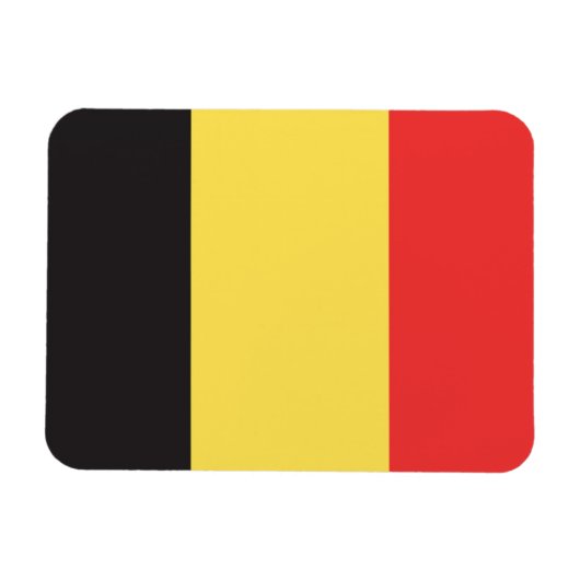 Flagge Belgiens Magnet (Horizontal)