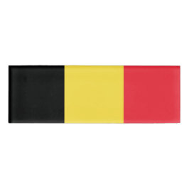 Flagge Belgiens Namenschild