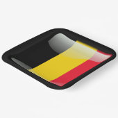 Flagge Belgiens Pappteller (Gewinkelt)