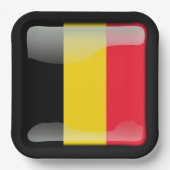 Flagge Belgiens Pappteller (Vorderseite)