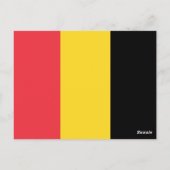 Flagge Belgiens Postkarte (Rückseite)