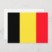 Flagge Belgiens Postkarte (Vorne/Hinten)