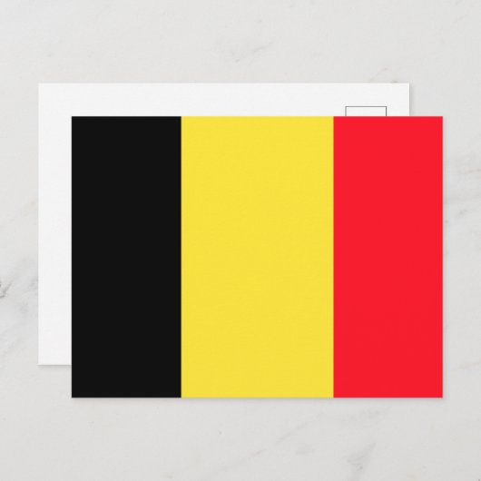 Flagge Belgiens Postkarte (Vorne/Hinten)